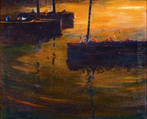 Crepusculo Oil Painting by Stephen Koek Koek