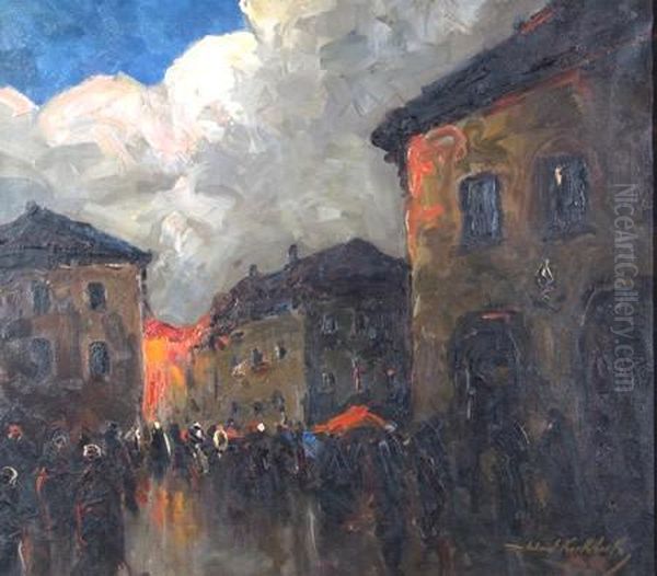 atardecer Oil Painting by Stephen Koek Koek