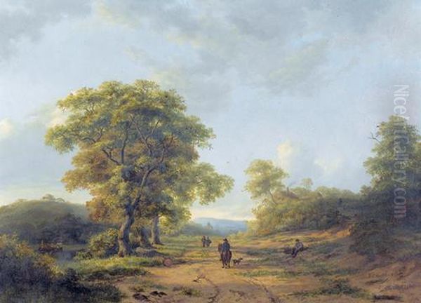 Sommerliche Landschaft. Oil Painting by Barend Cornelis Koekkoek