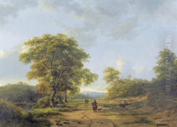 Sommerliche Landschaft Oil Painting by Barend Cornelis Koekkoek