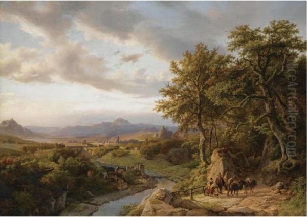 A Landscape In Luxemburg Oil Painting by Barend Cornelis Koekkoek