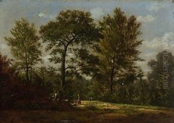 Waldlandschaft Oil Painting by Barend Cornelis Koekkoek