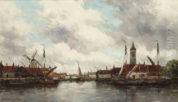 Shipping On The Schelde Oil Painting by Hermanus Jr. Koekkoek