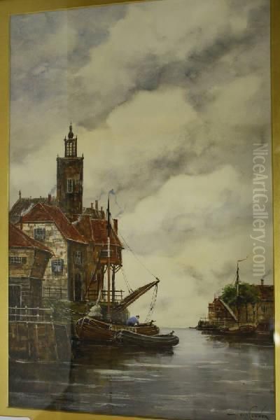 Enkhuyzen, 
Holland Oil Painting by Hermanus Jr. Koekkoek