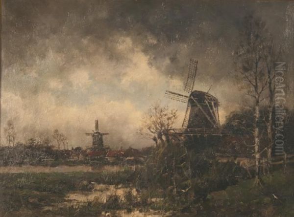 On Thevecht Oil Painting by Hermanus Jr. Koekkoek