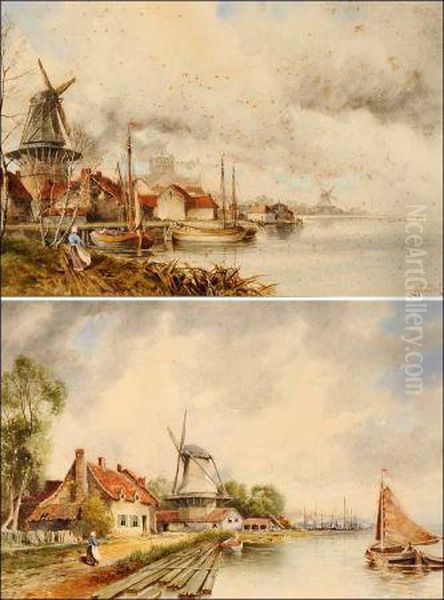 Schiedam Oil Painting by Hermanus Jr. Koekkoek