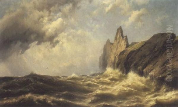 Possibly Off The Needles Oil Painting by Johannes Hermann Barend Koekkoek