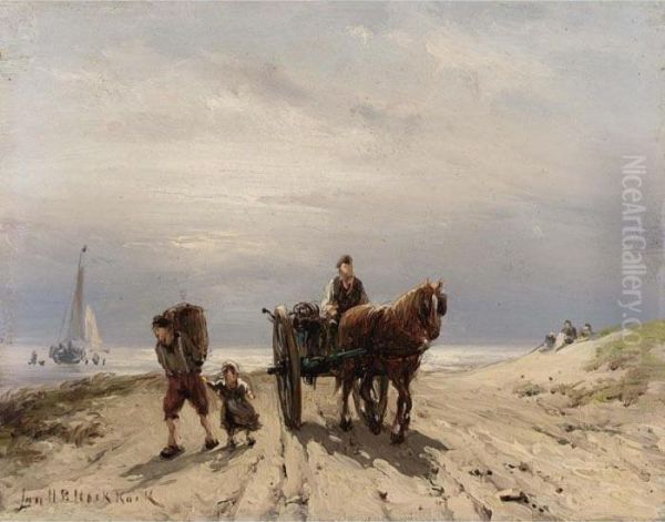 Homeward Bound Oil Painting by Johannes Hermann Barend Koekkoek