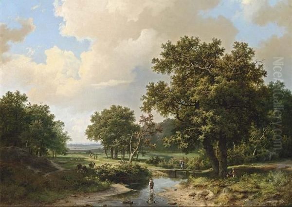 Landscape Oil Painting by Marianus Adrianus Koekkoek