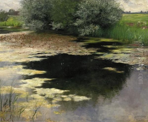 Pond Oil Painting by Alexander Max Koester