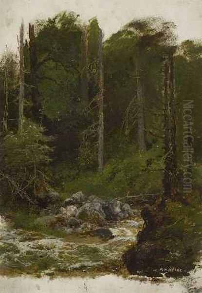 Waldbach. Oil Painting by Alexander Max Koester