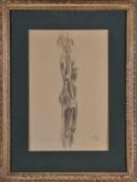 Pair Of Nude Studies Oil Painting by Georg Kolbe