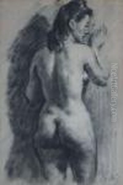 Nude Woman Oil Painting by Georg Kolbe