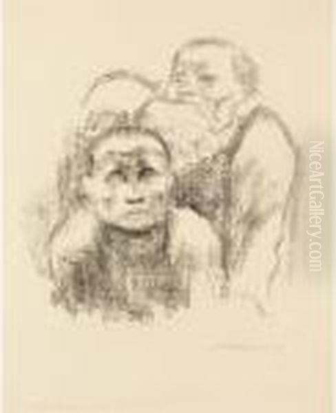 Gefangene, Musik Horend Oil Painting by Kathe Kollwitz