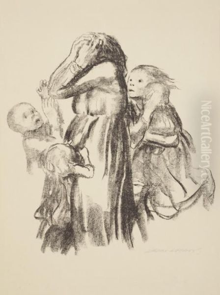 Gefallen (knesebeck 150) Oil Painting by Kathe Kollwitz