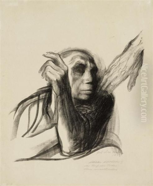 Ruf Des Todes Oil Painting by Kathe Kollwitz