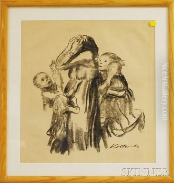 Killed In Action Oil Painting by Kathe Kollwitz