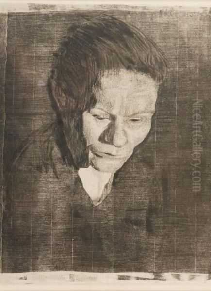 Glowa Kobiety Oil Painting by Kathe Kollwitz