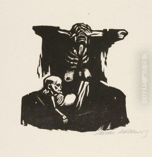 Hunger Oil Painting by Kathe Kollwitz