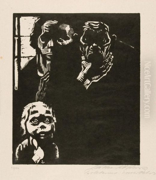 Erwerbslos Oil Painting by Kathe Kollwitz