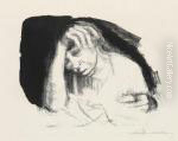 Heimarbeit Oil Painting by Kathe Kollwitz