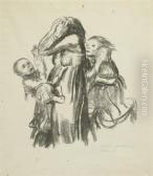 Gefallen Oil Painting by Kathe Kollwitz