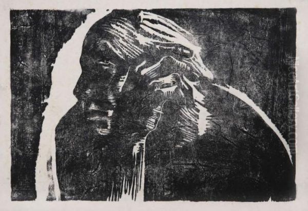 Zelfportret Oil Painting by Kathe Kollwitz