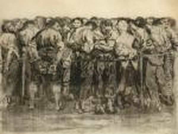 The Prisoners Oil Painting by Kathe Kollwitz