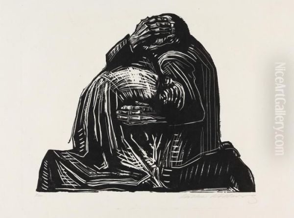 Die Eltern Oil Painting by Kathe Kollwitz