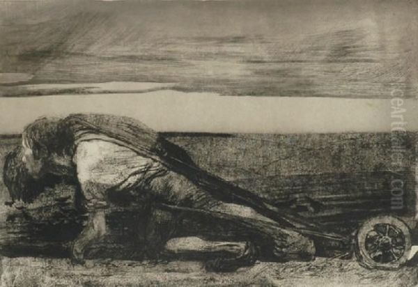 Die Phluger Oil Painting by Kathe Kollwitz