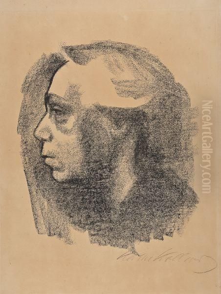 Selbstbildnis Oil Painting by Kathe Kollwitz