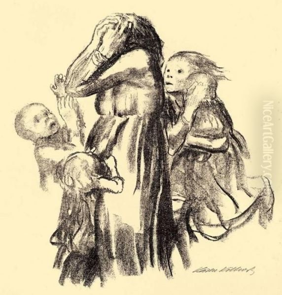 Gefallen Oil Painting by Kathe Kollwitz