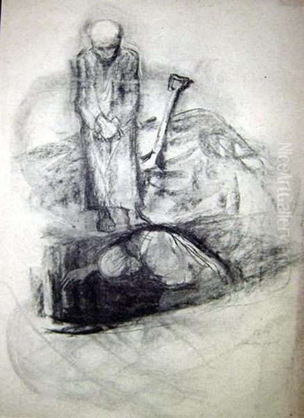 Ohne Titel Oil Painting by Kathe Kollwitz