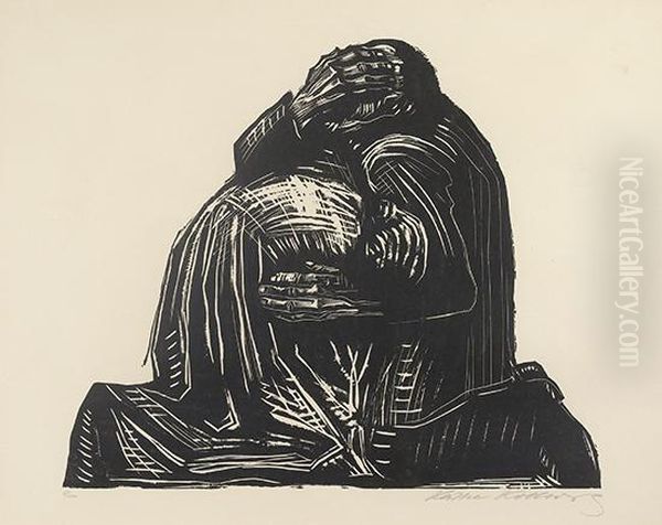 Die Eltern. Oil Painting by Kathe Kollwitz