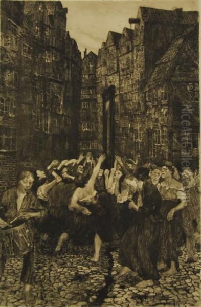 The Carmagnole Oil Painting by Kathe Kollwitz