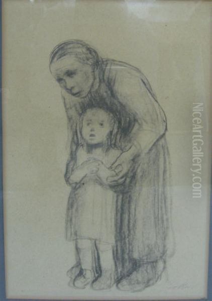 Untitled Oil Painting by Kathe Kollwitz