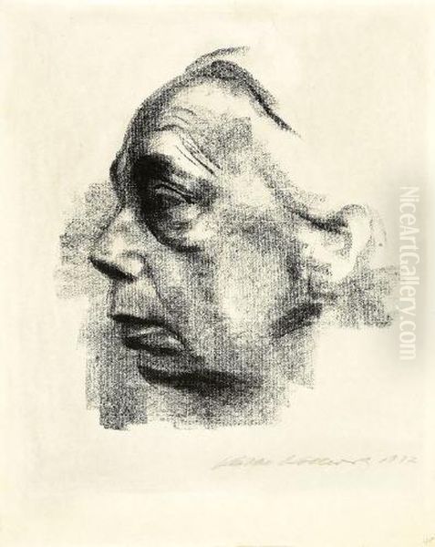 Selbstbildnis Im Profil Oil Painting by Kathe Kollwitz