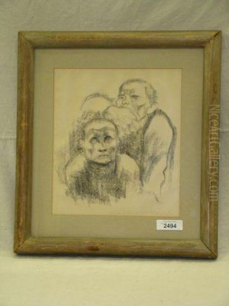 Untitled Oil Painting by Kathe Kollwitz