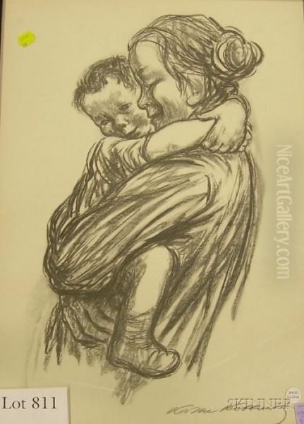 Mother And Child Oil Painting by Kathe Kollwitz