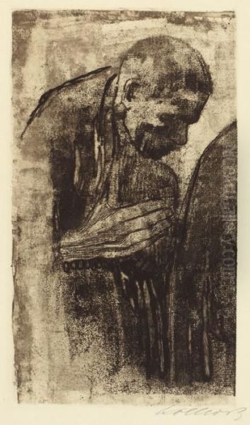 Der Trauernde Oil Painting by Kathe Kollwitz