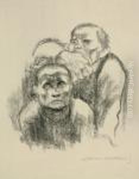 Gefangene, Musik Horend Oil Painting by Kathe Kollwitz