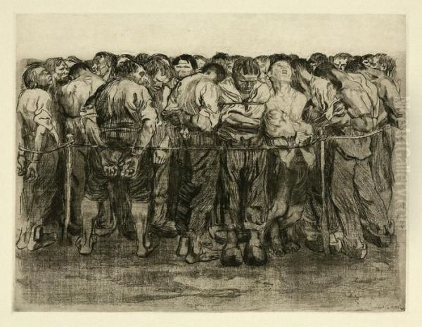 Die Gefangenen by Kathe Kollwitz