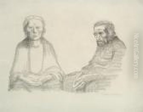 Die Eltern Oil Painting by Kathe Kollwitz