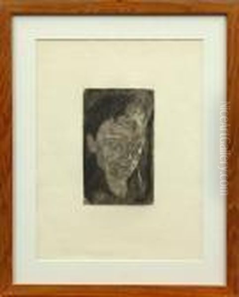 Head Of A Woman Oil Painting by Kathe Kollwitz