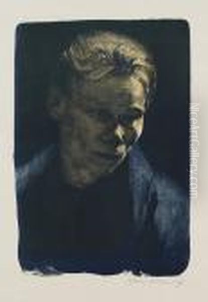 Brustbild Einer Arbeiterfrau Oil Painting by Kathe Kollwitz