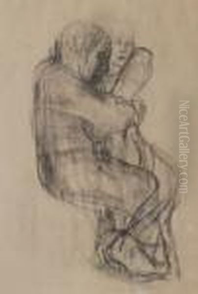 Mutter Und Kind Oil Painting by Kathe Kollwitz