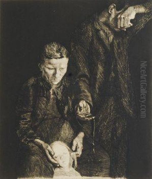 Zertretene Oil Painting by Kathe Kollwitz