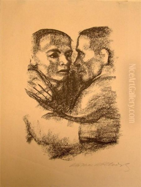 'verbruderung Oil Painting by Kathe Kollwitz