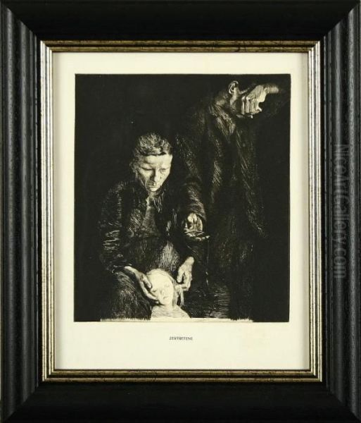 Zertretene Oil Painting by Kathe Kollwitz