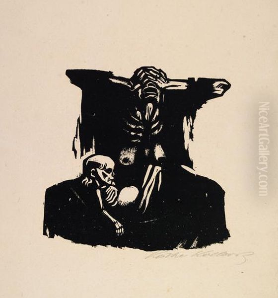 Hunger Oil Painting by Kathe Kollwitz